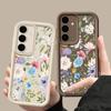 Чехол для телефона с принтом полевых цветов для Samsung S24 S23 Ultra S22 Plus S21 S20 FE A55 A54 A53 A52 A35 A34 A15 A14, противоударный мягкий силиконовый чехол