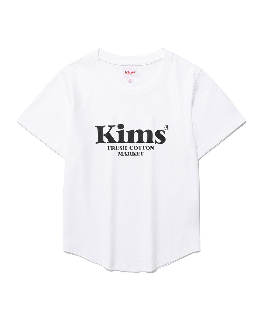 Kimseupeulesikoteunmakes (унисекс) Kims Bam Футболка с логотипом Белая(черный)