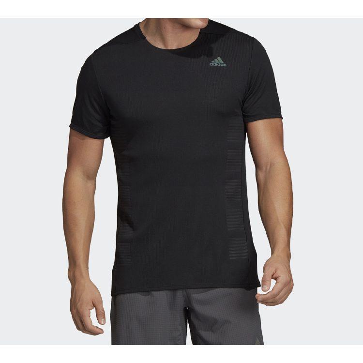 adidas Футболки Мужские Черные С Круглым Вырезом Умеренный Прямой Крой DQ1846