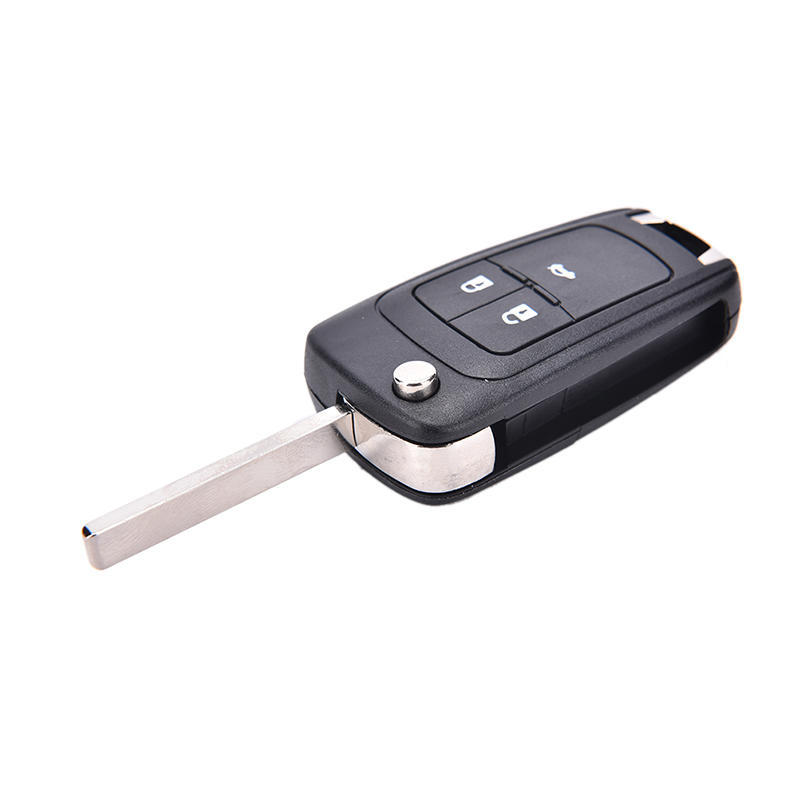 Lip Folding 3 Button Flip Remote Key Shell Case Cover Fob For Chevrolet Cruze