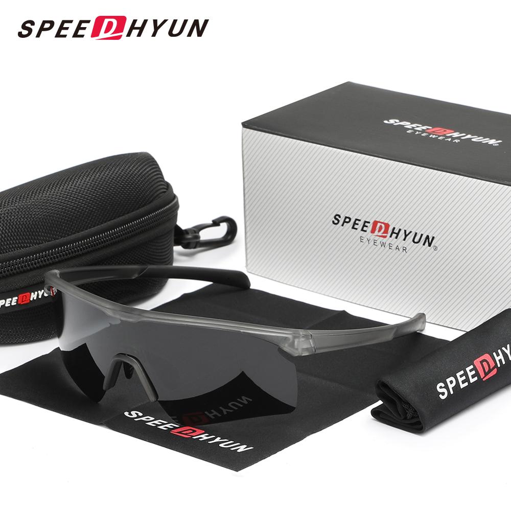 SPEEDHYUN полуоправа для велоспорта, мужские и женские солнцезащитные очки для велоспорта, спортивные очки для горного спорта, поляризованные, UV400, антибликовые очки