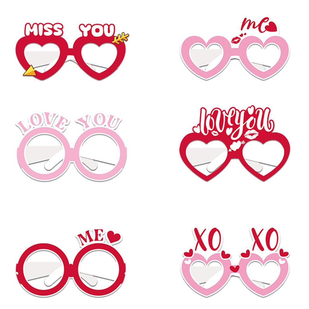 6 шт. тематические бумажные стаканы ко Дню святого Валентина, веселые красочные декоративные стаканы для вечеринки ко Дню святого Валентина