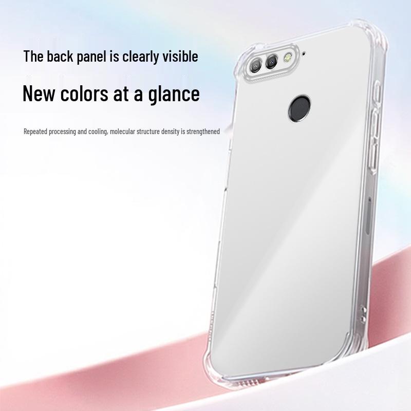 Прозрачный противоударный чехол-подушка из ТПУ для Honor 7A и Huawei Enjoy 8e/7x - Премиальное ощущение в стиле Ins