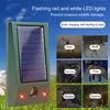 500mAh Animal Repeller Solar Powered Ultrasonic Rechargeable IP58 Waterproof Double Blinking LED Light Repel Animals Green Adjustable Gear Repellent