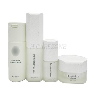 Набор из 4 средств: бустер, сыворотка, крем, пудра, пенка