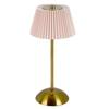 Small Pleated Nightstand Lamp USB Rechargeable Bedside Lamp Desk Lamp for Bedroom Living Room Home Office Decor