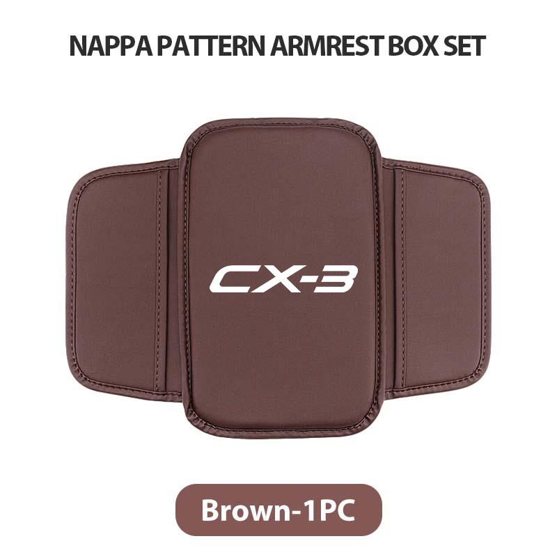 For Mazda Leather Car Armrest Box Pad Central Arm Rest Storage Pocket Protective Cover 3 CX3 CX4 CX5 CX7 CX8 CX9 CX30 RX7 Atenza AA43