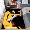 Creative Martial Arts Style Rug, Perfect Blend of Black and Orange Suitable for Use As an Anti-slip Game Mat for Living Room and Bedroom Sofas