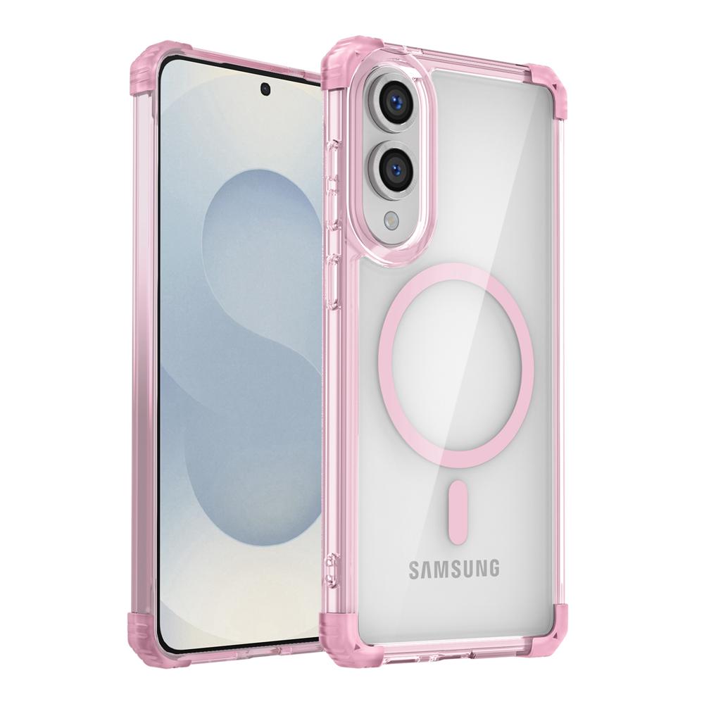 KEYSION Прозрачный противоударный чехол для Samsung Galaxy S25 Edge 5G с магнитной беспроводной зарядкой, прозрачная задняя крышка для телефона