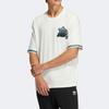 adidas Футболка с круглым вырезом и коротким рукавом с логотипом, унисекс, топы белого цвета HS2016