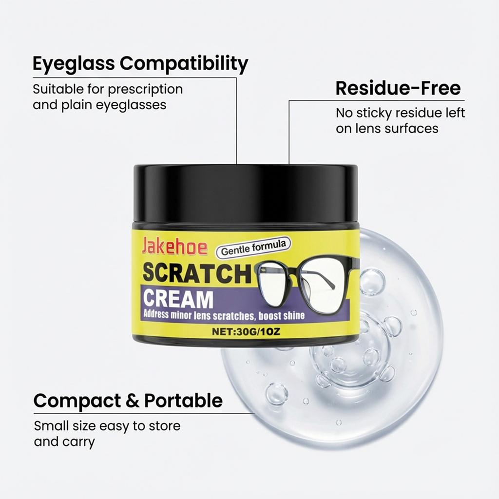 Eyeglass Scratch Remover Cream 3 Min Repair Care Eye Lens Scratch Fix Glass Polishing Paste Multifunctional Lens Cleaning Cream