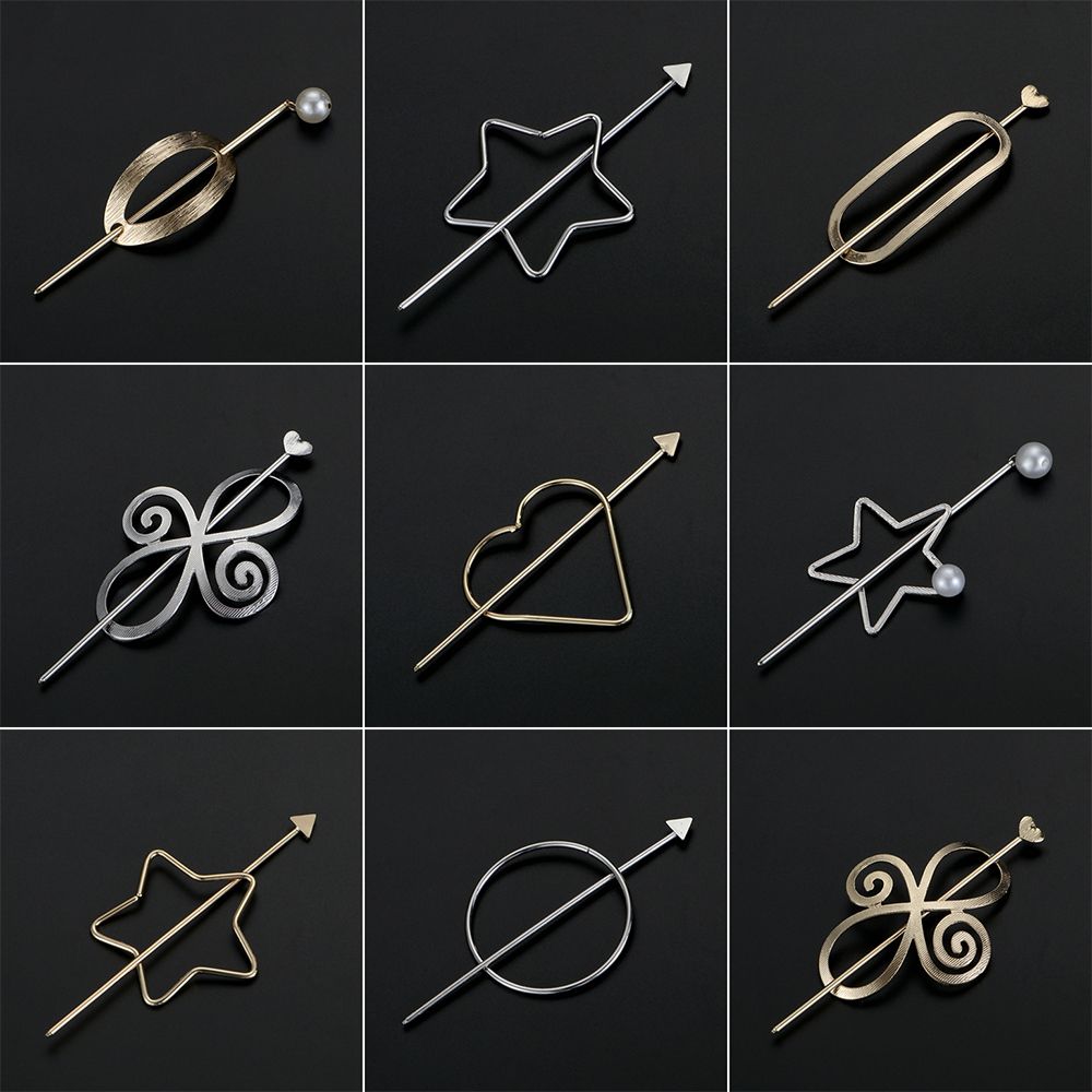 Женская модная тиара геометрическая заколка винтажные заколки для волос головной убор металлическая заколка для волос держатель для пучка