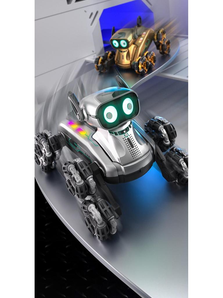 Eight-Wheel Remote Control Mechanical Dog Stunt Car - Gesture Sensing Off-Road Toy for Kids