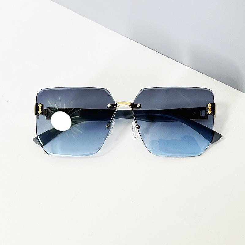 Солнцезащитные очки без оправы, Модные и простые солнцезащитные очки, Женские высококлассные ретро квадратные солнцезащитные очки