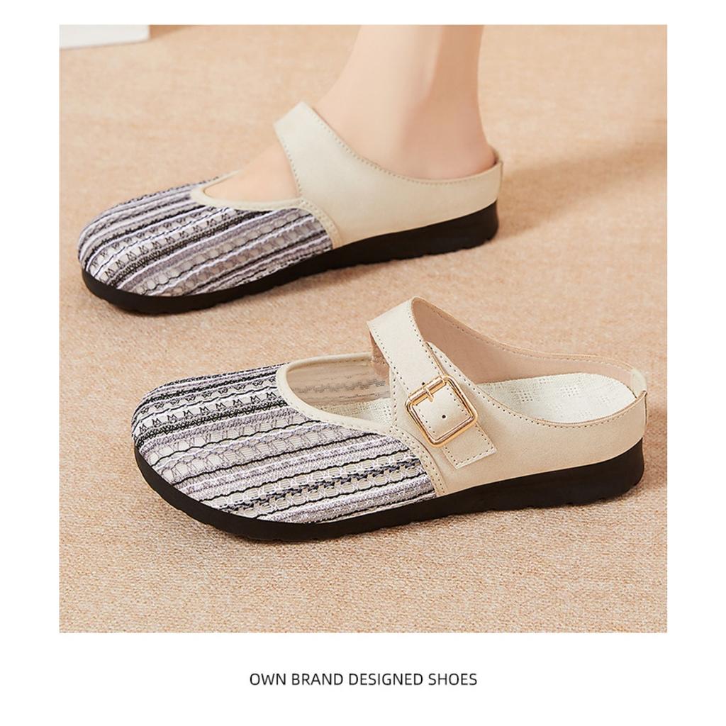 Женская обувь с мягкой подошвой, противоскользящая, износостойкая, полускользящая, дышащая сетчатая поверхность для ношения сандалий, модная повседневная обувь