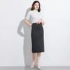Женская офисная юбка миди, юбка-карандаш, высокая посадка, эффект похудения, черная профессиональная юбка, женская эластичная юбка
