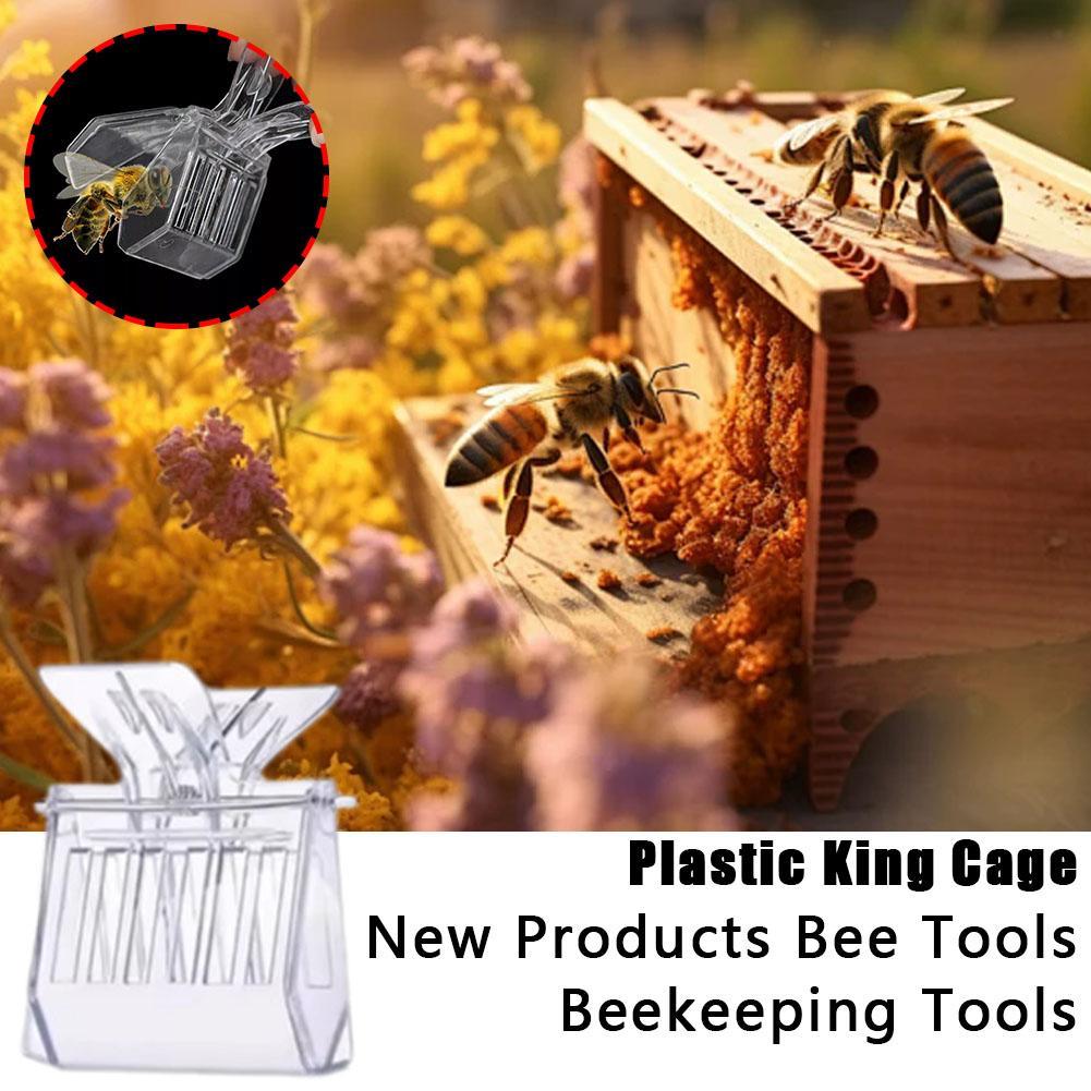 1/5 шт. Ловец пчелиной матки Бесцветный прозрачный пластиковый зажим Инструмент Клетка пчеловода Оборудовать Изоляция помещения U1L2