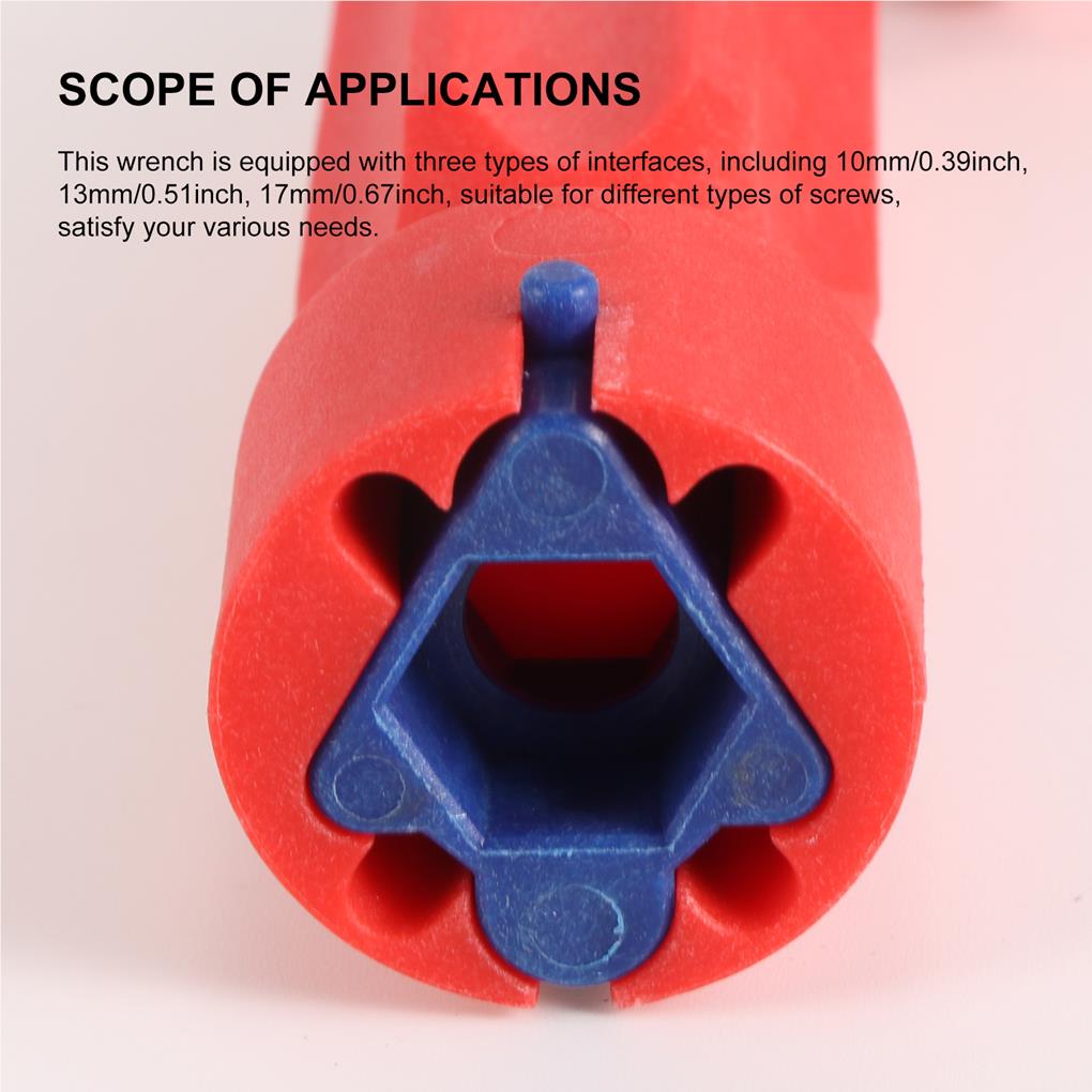 Ключ для ремонта сиденья унитаза 10/13/17 мм, универсальный высокопрочный установочный ключ, ручной инструмент, противоскользящий установочный инструмент для ванной комнаты
