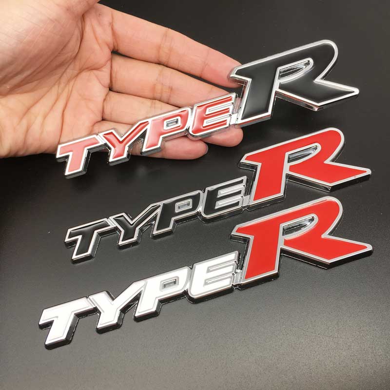MPC4 3D Metal Car body Side Emblem Badge Sticker For Honda Type R City CR-V XR-V HR-V Accord FIT Jazz Stream Crider Greiz CIVIC
