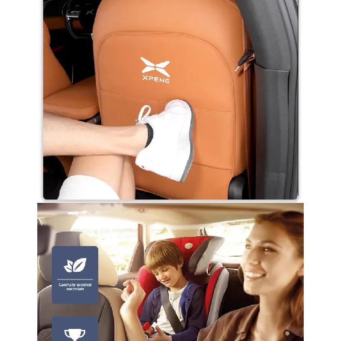Car Seat Anti Kick Pad For Xpeng G9 XiaoPeng Leather Full Surround Seat Anti Scratch Protector Rear Armrest Pad Car Accessories