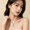 New style metal small lock necklace men and women European and American personality fashion simple series cool style net silver gold collarbone chain