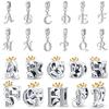 Fit Original Pandora Bracelets Charms 925 Silver Letter A-Z Alphabet Charm Name Beads For Women DIY Pendant Making Jewelry