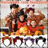 Day of The Dead Headband Butterfly Rose Flower Crown for Girls Halloween Tiaras and Crown Halo Crown Headwear Accessorie