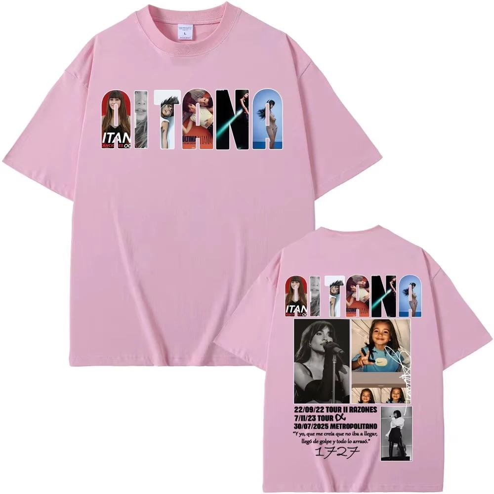 Singer Aitana Music Album Tour 2026 Graphic T Shirts Unisex Women Clothing Fashion Aesthetic Tshirts Cotton Comfort Casual T Shirt