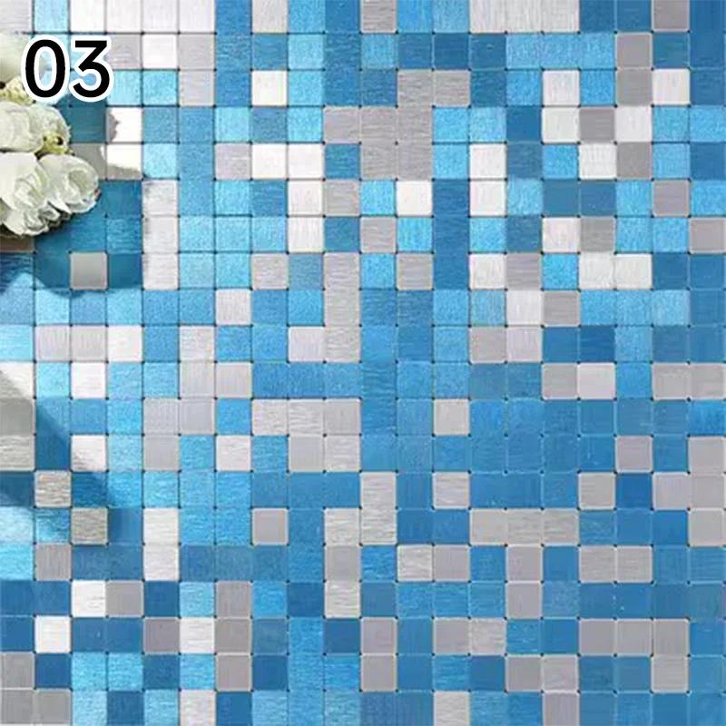 30X30 см Самоклеящаяся Мозаичная Наклейка на Стену Водонепроницаемые Обои для Кухни и Ванной Комнаты Наклейки на Стену Маленькая Решетка Кристальная Наклейка Плитка
