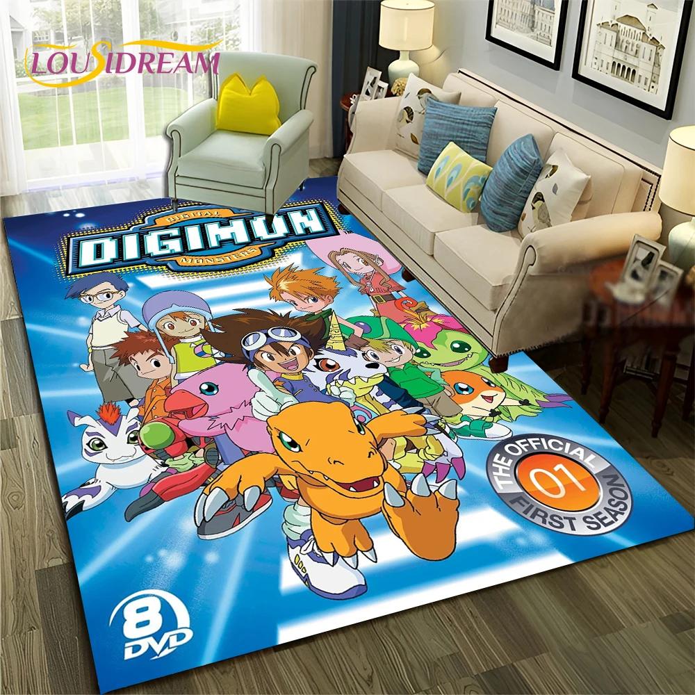 3D ковер с рисунком Digimon Adventure Monster для дома, гостиной, спальни, дивана, коврика, декор, детский коврик, нескользящий напольный коврик