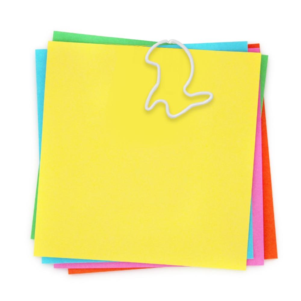 60pcs Plastic-coated Metal Paper Clip 12 Kinds Memo Clips Bookmarks School Stationery Office