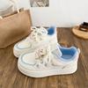 FY-156 Cute Bear Accessories Thick Baseplate Shoes Women's Summer Breathable 2025 New Little White Shoes Original Design Casual