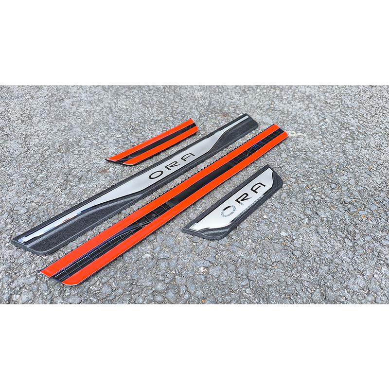 Car For GWM ORA Door Sill Threshold Scuff Plate Protector Auto Scuff Pedal Trim Stickers Accessories -2025