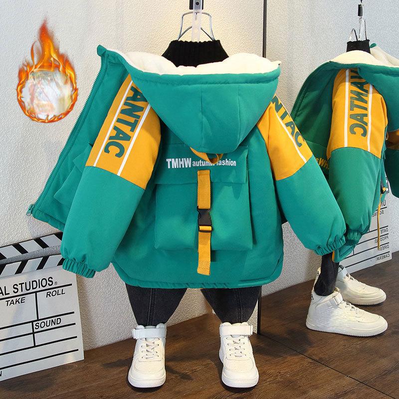 Детское толстое пальто, осеннее и зимнее повседневное флисовое пальто для мальчиков