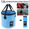1PC 12L Waterproof Folding Bucket Portable Outdoor Travel Folding Multifunctional Car Wash Fishing Camping Fold Water Storage Bucket