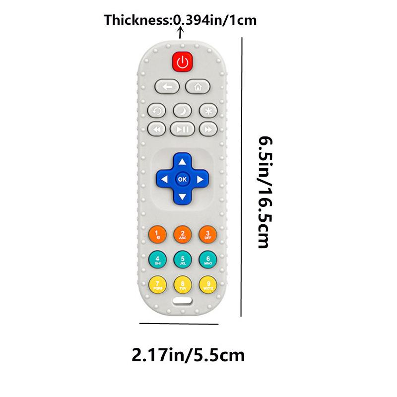 1 шт. Детская силиконовая модель пульта дистанционного управления, прорезыватель, мягкая игрушка-прорезыватель, подходит для малышей, мальчиков и девочек, подарок для ребенка