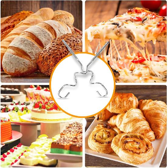 KHM512 Hand Mixer Dough Hooks Attachments Suitable for KitchenAid Hand Mixers. Stainless Steel Dough Hooks. Replacement KHM 5KSM KSM KSMO KSMH Part