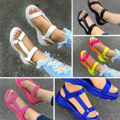 Летняя женская повседневная обувь. Удобные нескользящие пляжные тапочки с открытым носком. Сандалии.