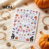 Holiday Nail Art Decals Halloween Stickers, Cartoon Pumpkin Ghost Bat for Decorations, Self-Adhesive Manicure Stickers Women
