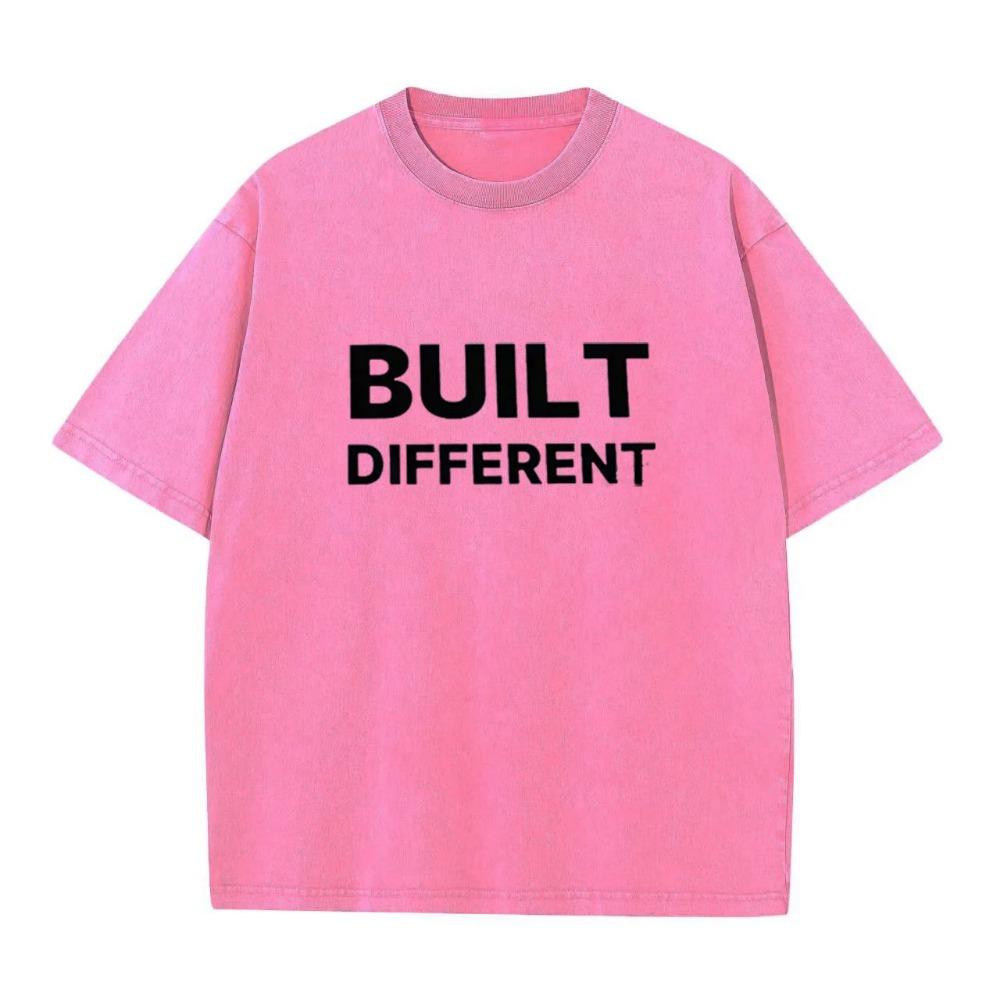 Мужская футболка с принтом Streetwear Мода Хлопковая футболка с коротким рукавом Круглый вырез Свободный крой Винтажный принт Молодежные повседневные топы