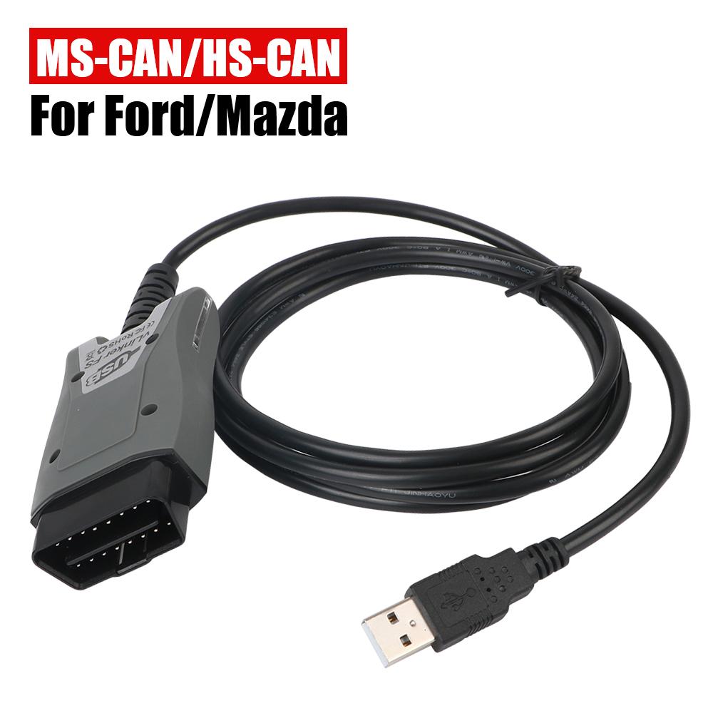 ELM 327 OBD 2 FS ELM327 VLinker FS USB For Mazda Car Diagnostic Scanner Interface Tools OBDII HS/MS-CAN For Ford FORScan