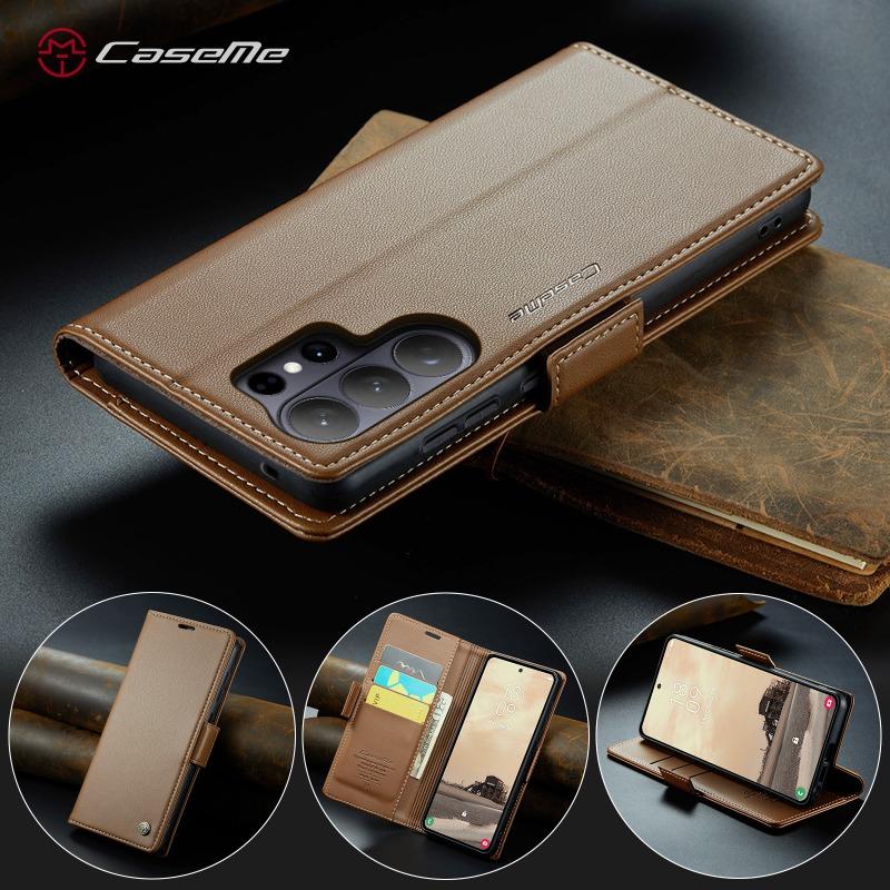 Магнитный чехол-кошелек CaseMe из ПУ-кожи для Samsung Galaxy S26 Ultra/S25 Plus/S24/S23/S22/S21/S20 с карманом-держателем для карт