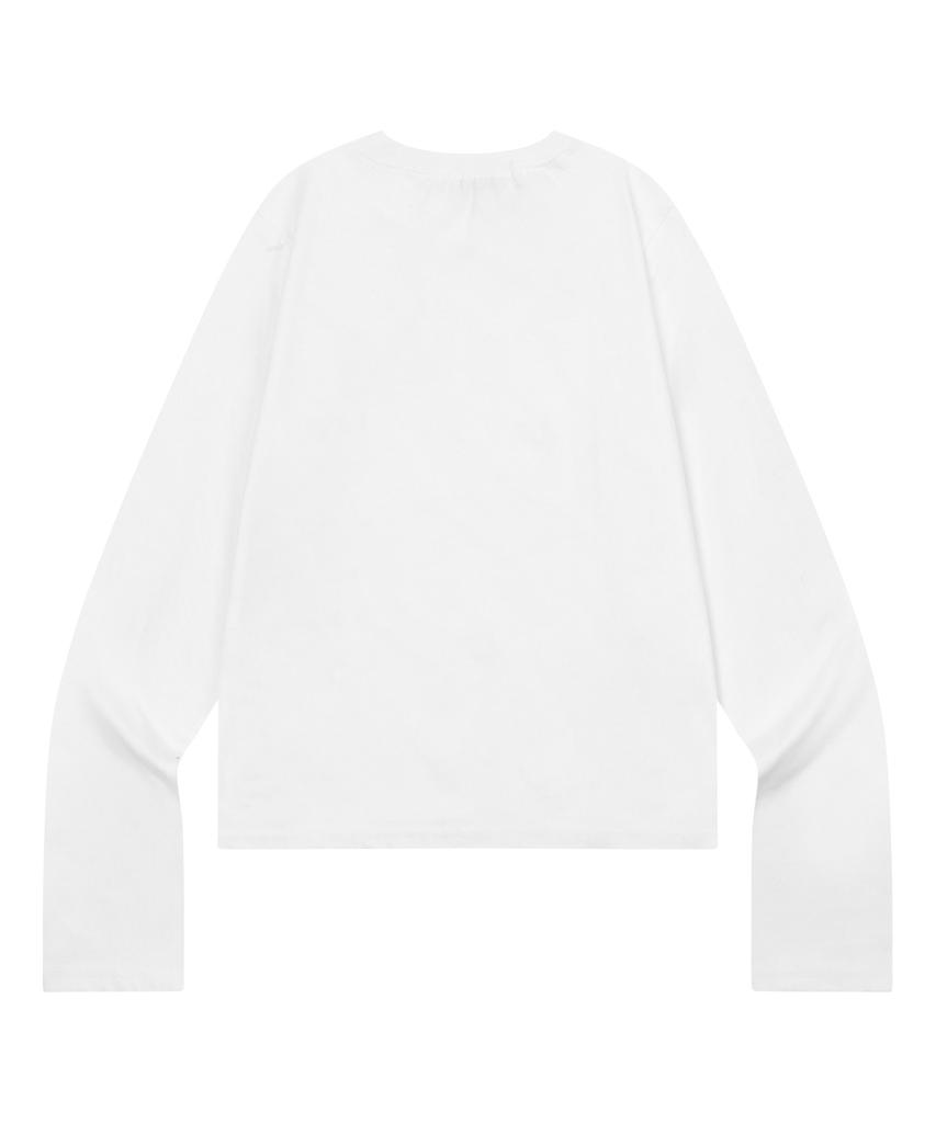 MUCENT Lunette Gingham Check Signature Logo Long Sleeve Tee (2 Colors)