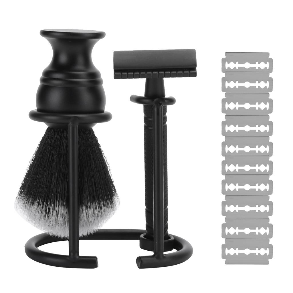 Помазок для бритья, бритвенная стойка, лезвие бритвы, мужской набор для бритья для салона, семьи