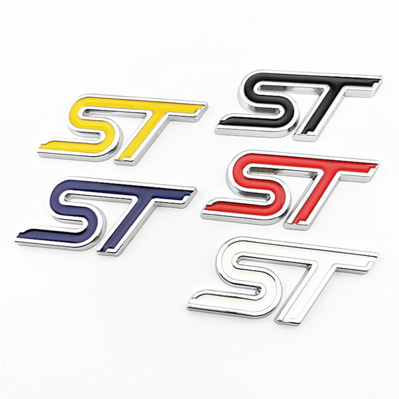 Наклейка на автомобиль Ford New Mondeo Focus Fiesta: Модифицированная наклейка Sports ST Metal Label на заднюю часть.