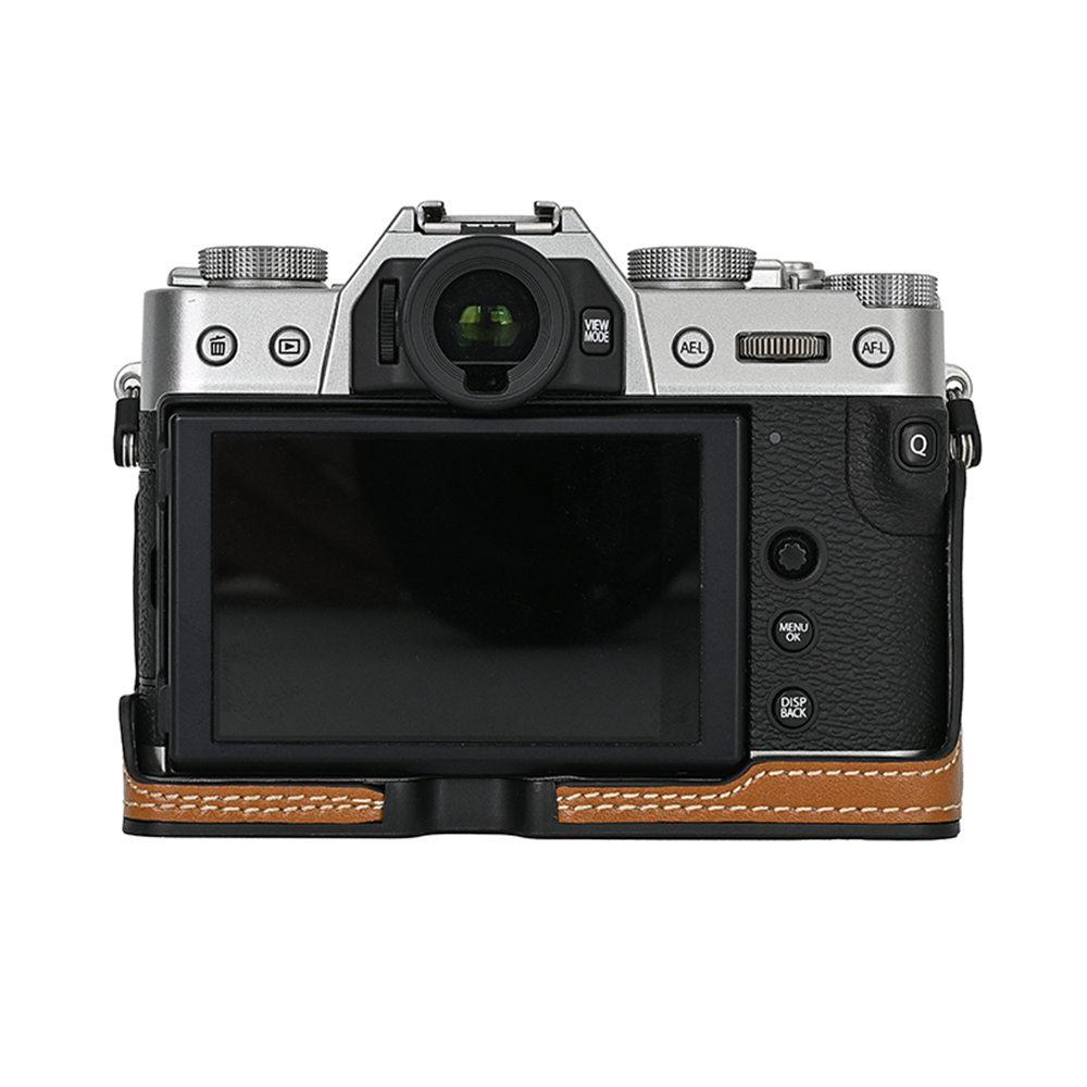 Сумка для камеры XT30 Чехол на половину корпуса из ПУ кожи для Fujifilm XT30 Fuji X-T30 XT30II XT10 XT20 Открывающийся отсек для батареи Нижняя крышка