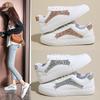 Little White Shoes Women's 2025 New Popular Spring Breathable Thin Thick Sole Lightweight with Skirt Sports and Leisure Board Shoes