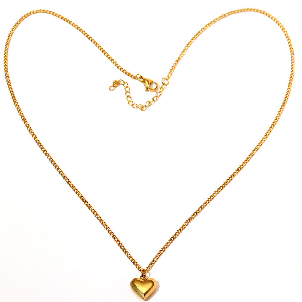 Stainless Steel Necklaces Ornate Luxuries Heart Pendant Chain New Senior Necklace For Women Jewellery Wedding Anniversary Gifts