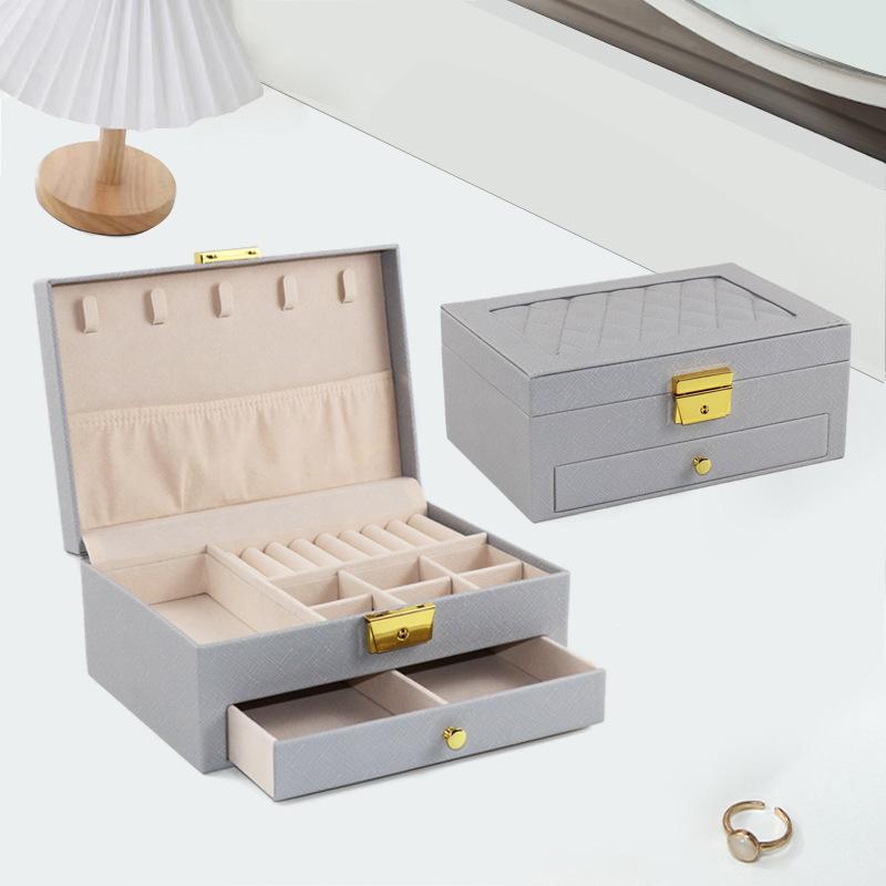 Новая коробка для хранения ювелирных изделий, креативная настольная большая кольцевая серьга, многофункциональная шкатулка для ожерелья