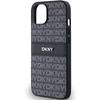 Dkny Dkhcp14Sprthslk Iphone 14 / 15 / 136.1 Czarny/Black Hardcase Leather Mono Stripe & Metal Logo